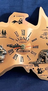 lot 215 image: Matilda Copper Arts Genuine Copper Australia Themed Clock
