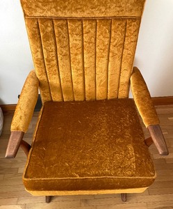 lot 230 image: Vintage Marigold Upholstered Rocking Chair