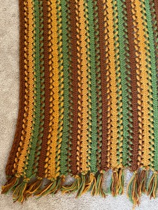 lot 248 image: Vintage Striped Afghan
