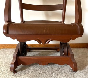 lot 252 image: Vintage A.W. Schram & Sons Company Platform Rocking Chair on Casters
