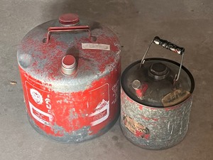 lot 330 image: Two Vintage Metal Gas Cans