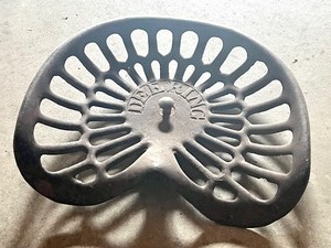 lot 332 image: Rustic Metal Tractor Seat