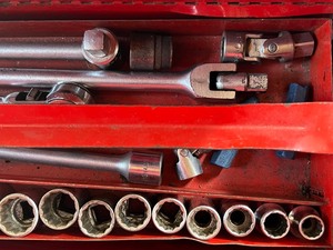 lot 335 image: Two Metal Toolboxes with Sockets