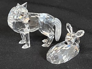 lot 341 image: Swarovski Deer and Fox Figurines