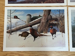 lot 326 image: Set of Four Wildlife Prints by Leo Stans