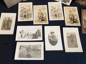 lot 308 image: Vintage Military Photos including Vintage 1918 Military Photos and Postcards