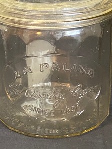 lot 309 image: Vintage La Palina Glass Cigar Jar