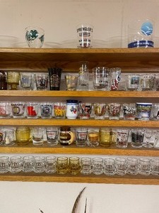 lot 139 image: Shot Glasses Galore and a Shelf
