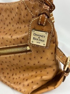 lot 24 image: Dooney and Bourke Ostrich Embossed Leather Handbag