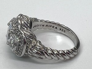 lot 10 image: Dazzling Judith Ripka Sterling and Cubic Zirconia Ring