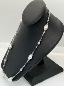 lot 9 image: Judith Ripka Sterling and Pearl Necklace