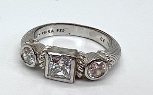 lot 16 image: Judith Ripka Sterling and Cubic Zirconia Ring