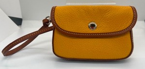lot 19 image: Dooney and Bourke Marigold Yellow Pebble Grain Wristlet