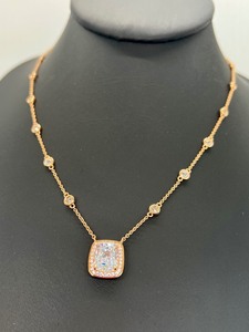 lot 20 image: Sterling Silver & Rose Gold Plated Beautiful Cubic Zirconia Necklace