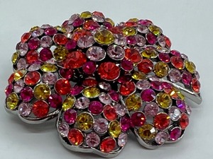 lot 94 image: Joan Rivers Multi Colored Rhinestone Flower Brooch