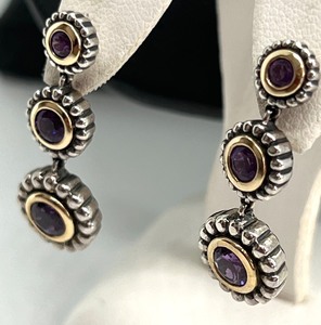 lot 80 image: Sterling and Amethyst Earrings