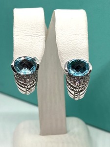 lot 198 image: Pair of Beautiful Judith Ripka and Cubic Topaz Earrings