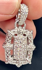 lot 191 image: Sparkling Judith Ripka Cubic Zirconia Pendant