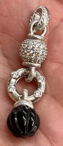 lot 177 image: Sparkling Judith Ripka Enhancer Pendant