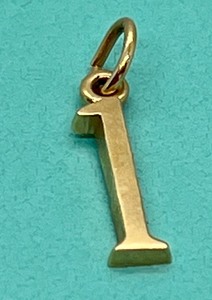 lot 161 image: #1 14k Gold Charm