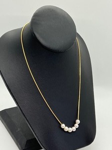 lot 156 image: Lovely 14k and Pearl Necklace