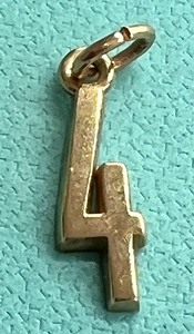 lot 164 image: #4 14k Gold Charm