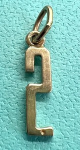 lot 162 image: #2 14k Gold Charm