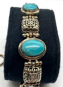 lot 46 image: Sterling and Turquoise Bracelet