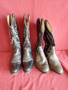 lot 9 image: (2) Pairs Cowboy Boots