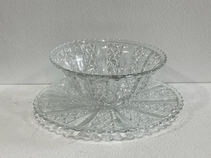 Beautiful LARGE Crystal Punch Bowl