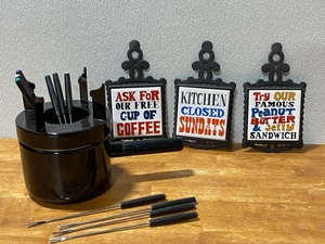 Vintage Trivets and Fondue Set