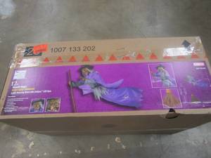 lot 14 image: HOME ACCENTS HOLIDAY 12 ft Animated Hovering Witch Halloween Animatronic (OPEN BOX)