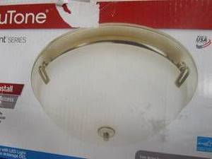 lot 44 image: BROAN NUTONE InVent Decorative Satin Nickel 100 CFM Ceiling Install Bathroom Exhaust Fan with Light and Globe, ENERGY STAR (OPEN BOX)