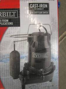 lot 48 image: EVERBILT 34 HP Pro Snap Action Sump Pump (OPEN BOX)
