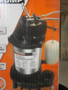 lot 50 image: RIDGID 13 HP Stainless Steel Dual Suction Sump Pump (OPEN BOX)