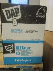 lot 75 image: DAP Alex Plus 10.1 oz. White Acrylic Latex Caulk Plus Silicone (12 PACK)