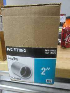 lot 98 image: 2 in. PVC Standard Coupling - 16 PACK
