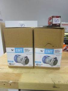 lot 103 image: 34 in Electrical Metallic Tube (EMT) (5 Pack) Rain Tight Connector - 10 Packs (50 Total Connectors)