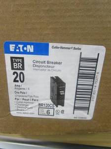 lot 138 image: EATON BR 20 Amp Circuit Breaker - 6 PACK