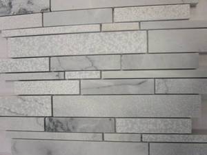 lot 153 image: DALTILE Stone Decor Glacier 12 in. x 14 in. x 10 mm Marble Linear Mosaic Floor and Wall Tile (1 sq. ft. Each) - 50 PIECES