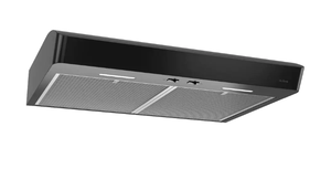 lot 32 image: BROAN NUTONE Mantra AVSF1 Series 36 in. 375 Max Blower CFM Convertible Under-Cabinet Range Hood with Light in Black (OPEN BOX)