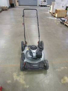 lot 199 image: MURRAY 21 in. 140 cc Briggs and Stratton Walk Behind Gas Push Lawn Mower with Height Adjustment and Prime N Pull Start (STARTED & DIED RIGHT AWAY, FOR PARTS ONLY)