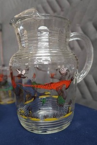 HUGE LOT HAZEL ATLAS PHEASANT GLASSWARE