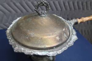 ORNATE CHAFING DISH WITH STAND