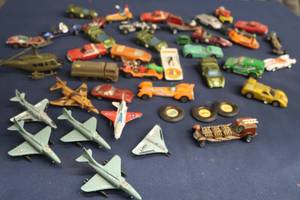 VINTAGE METAL CARS AND PLANES.