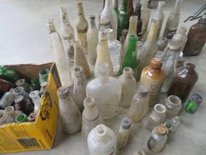 VINTAGE GLASS BOTTLES