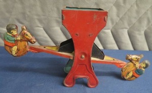 RARE ANTIQUE METAL LITHO TOY