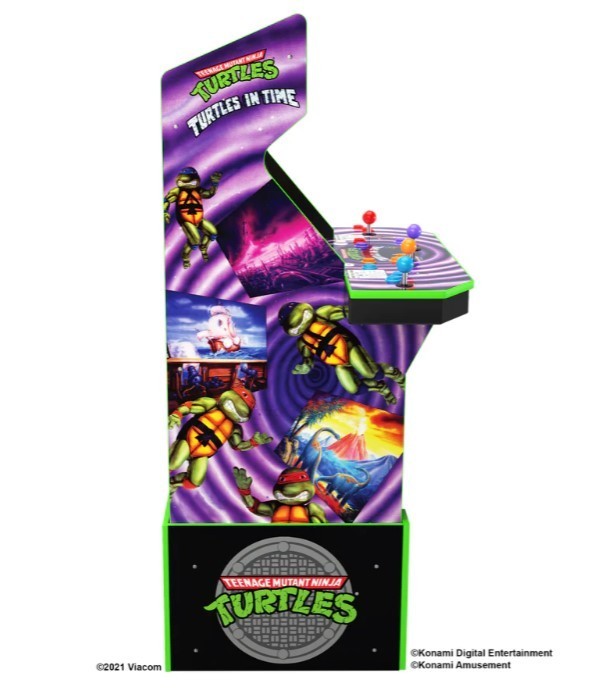 lot 334 image: Teenage Mutant Ninja Turtles Turtles in Time Arcade Machine with Stool