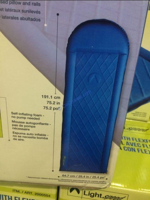 lot 540 image: Lightspeed Outdoors Self-inflating Sleep Pad with FlexForm