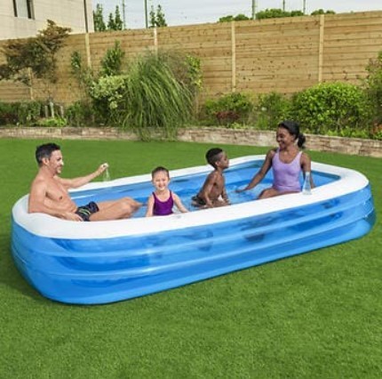 lot 543 image: H2OGO Rectangular 10 Inflatable Family Pool 10 ft. x 6 ft. x 22 in.
